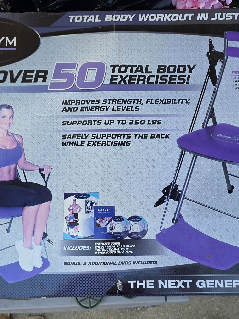 Purple Total Body Workout Chair - Home Fitness Seat